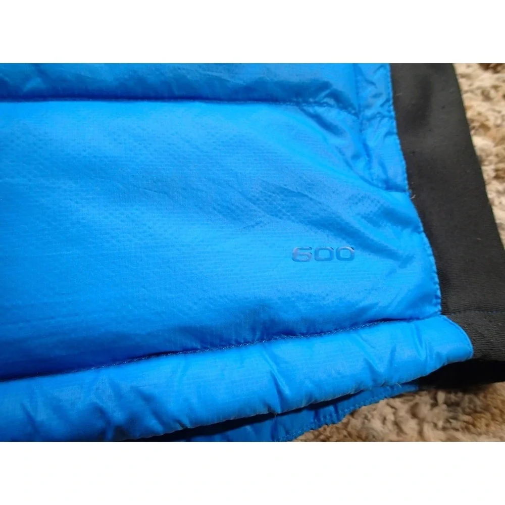 The North Face Puffer Vest Mens Medium Blue Excellent 600 Down Quilted Hybrid